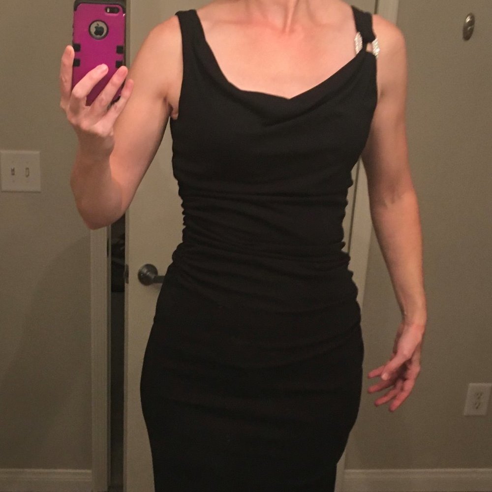 WHBM Evening Gown in Black (size 4)